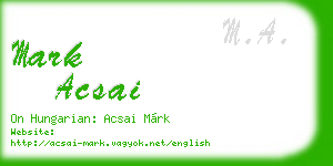 mark acsai business card