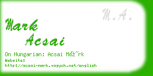 mark acsai business card